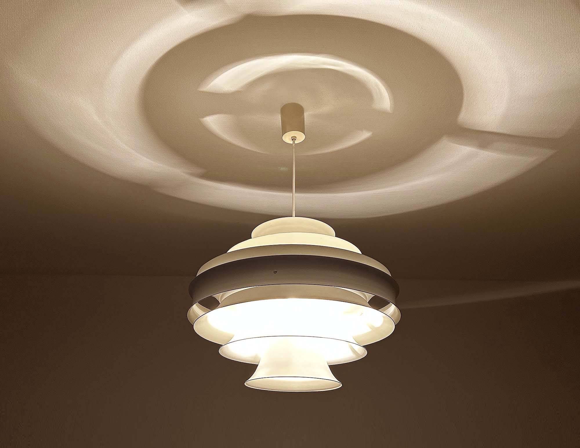 Large Scandinavian pendant light, 70s