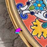 Ceramic mirror enamels Spain 22cm