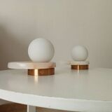 Pair of modern wall sconces Onyx and Opaline
