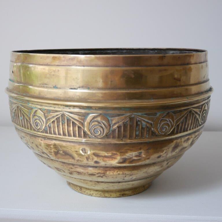 Set of 2 brass pot covers