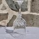 Set of 6 carved glass glasses