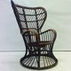 Chaise paon en rotin vintage