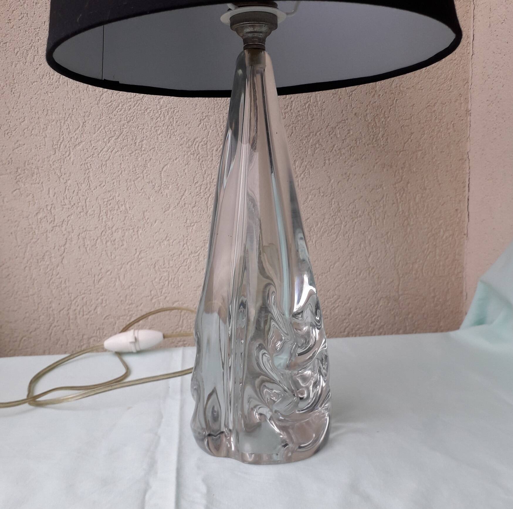 Lamp base in crystal Ile de France