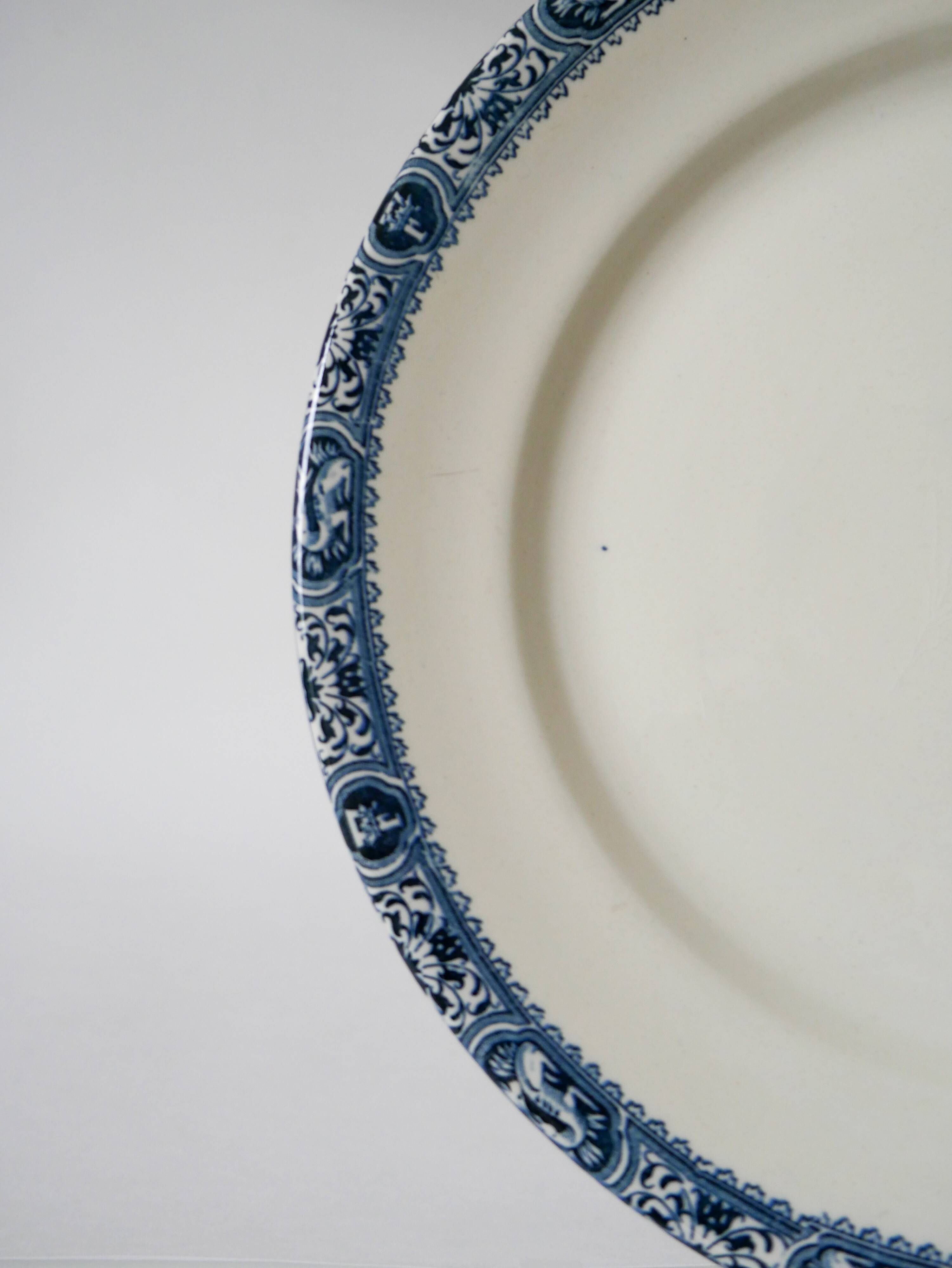 Round dish in iron earth model salins model françois 1st 19th century