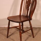 Set of 6 19th Century Windsor Wheelback Chairs