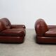 Ensemble de deux fauteuils lounge en cuir Sapporo par Mobil Girgi