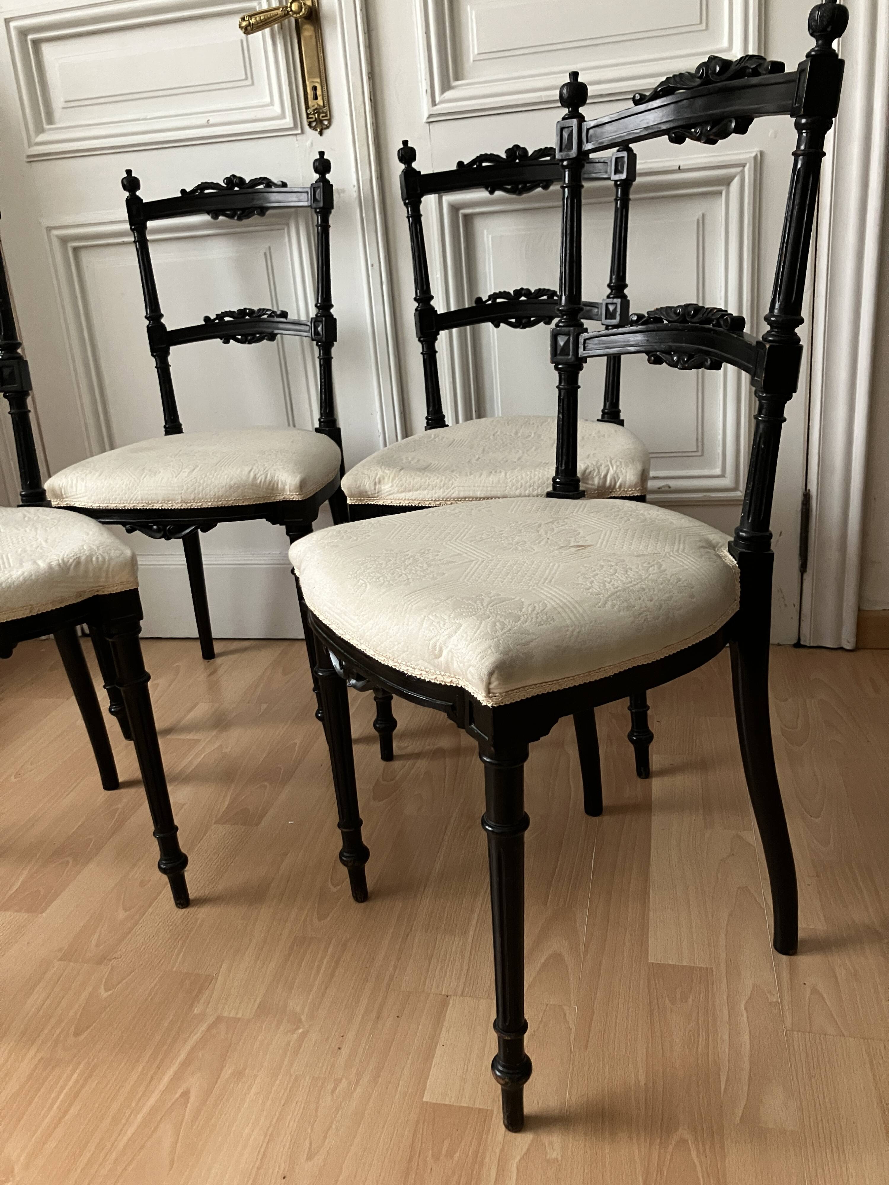 4 Napoleon III flying chairs