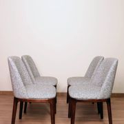 Ensemble de 6 chaises de salle à manger couleur sucre brun granola