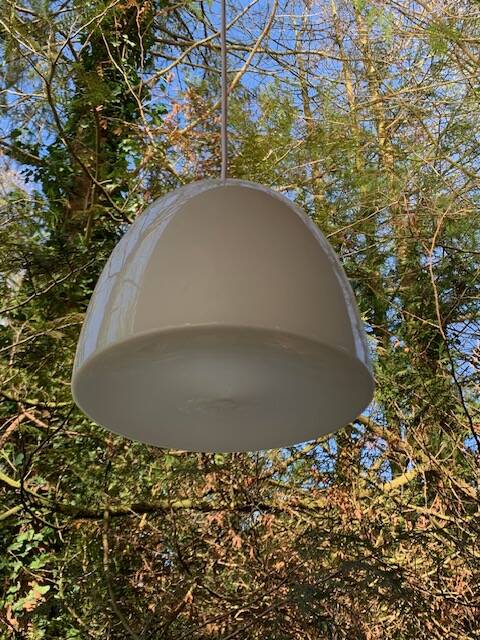 Opaline pendant light Denmark 70s