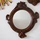 Miroir original en verre décoratif marron moyen, Europe, années 1960