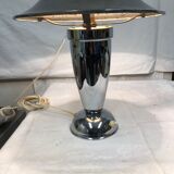 Chrome art deco mushroom lamp