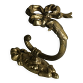 Petite patère en métal doré motif nœud