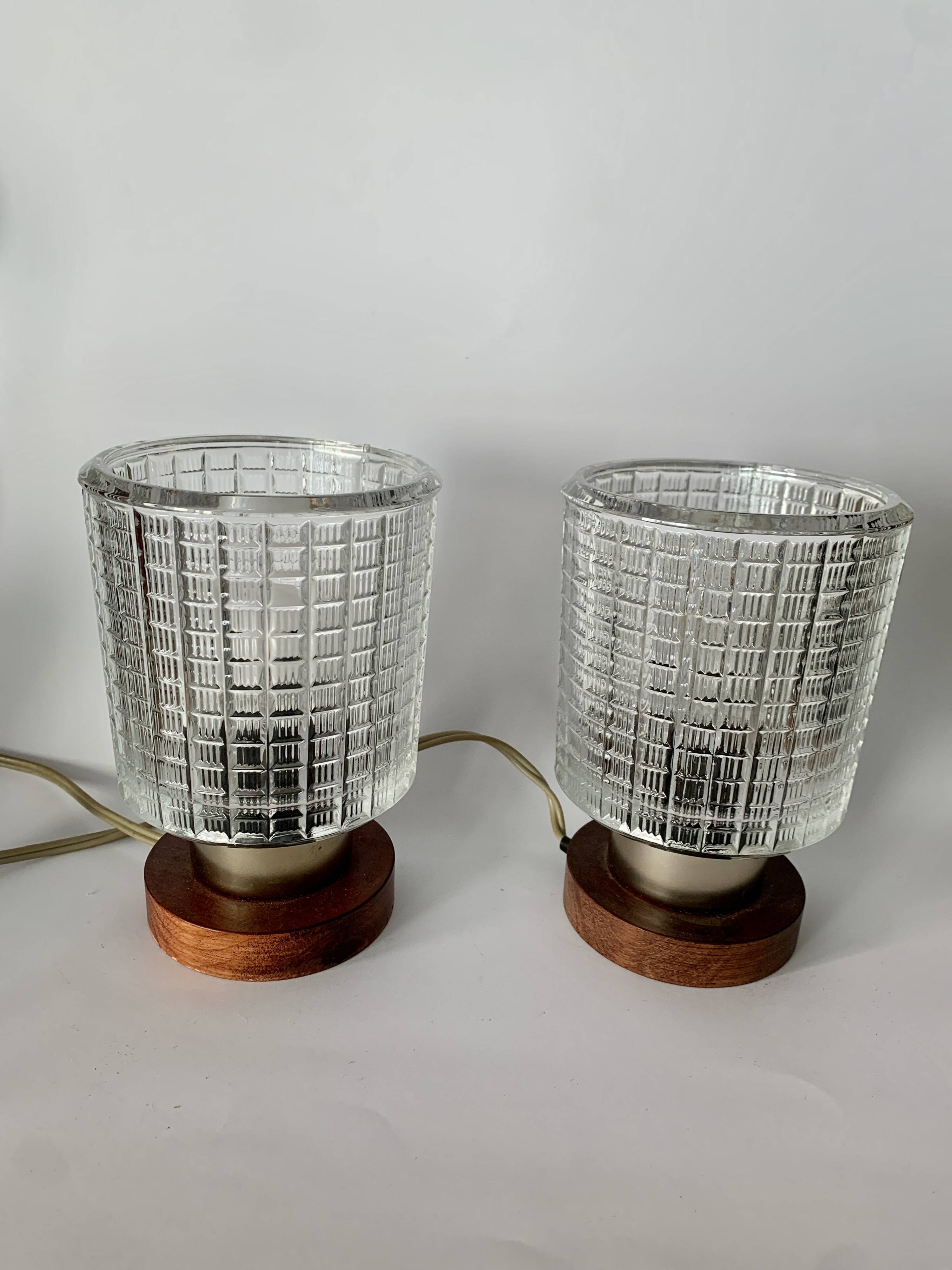 A pair of bedside lamps  'Pokrok Žilina', Czechoslovakia, 1960s/70s.