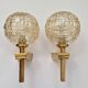 Pair of Midcentury Wall Lamps in style of Gaetano Sciolari, Italy, 1970s