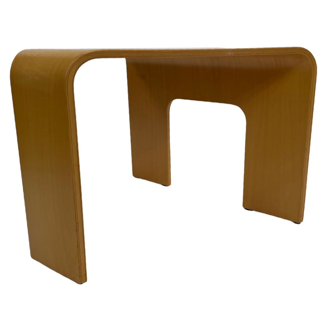 Table d’angle en bois courbé moderne du milieu du siècle années 1970
