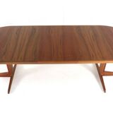 Round 3x extendable dining table 'Hampen' - danish teak mid century modern