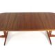 Round 3x extendable dining table 'Hampen' - danish teak mid century modern