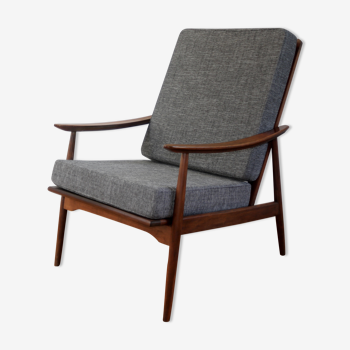 Fauteuil scandinave boomerang années 60