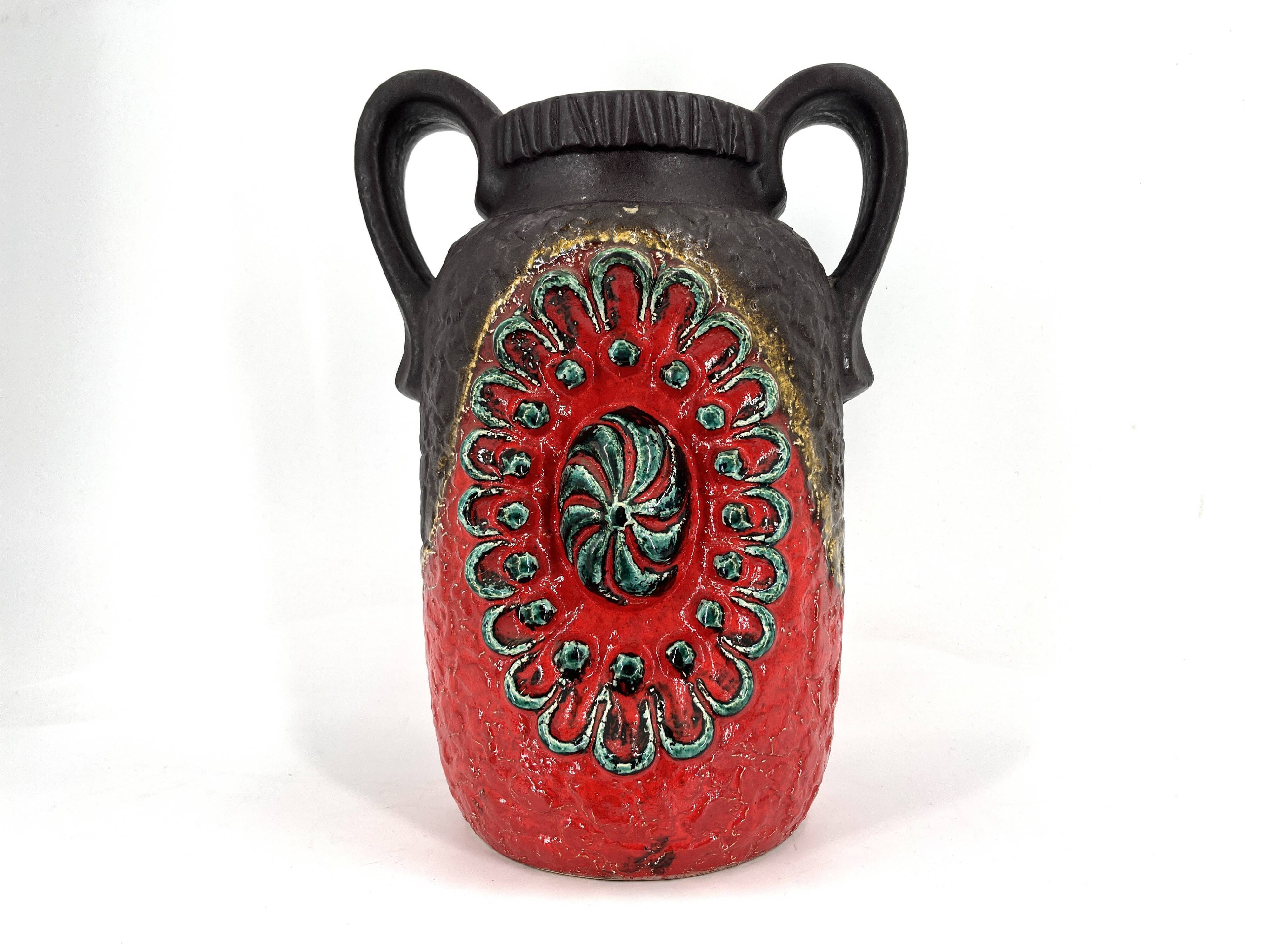 Vase vintage à lave grasse en céramique par Dümler & Breiden, 1960