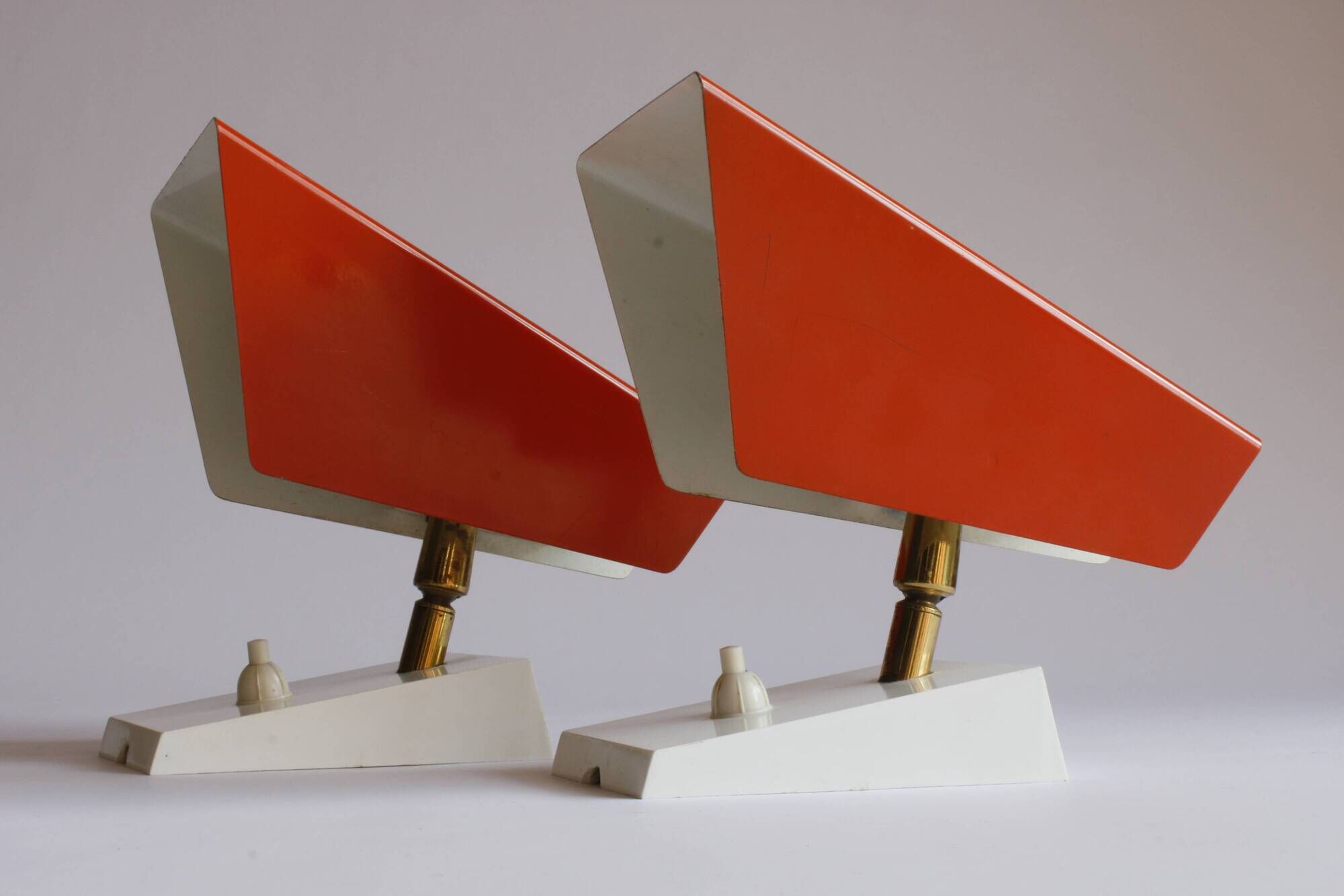 Orange wall sconces by J. J. M. Hoogervorst for Anvia, 1960s