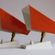 Orange wall sconces by J. J. M. Hoogervorst for Anvia, 1960s