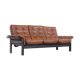 Vintage 3-seater leather sofa from the 60s