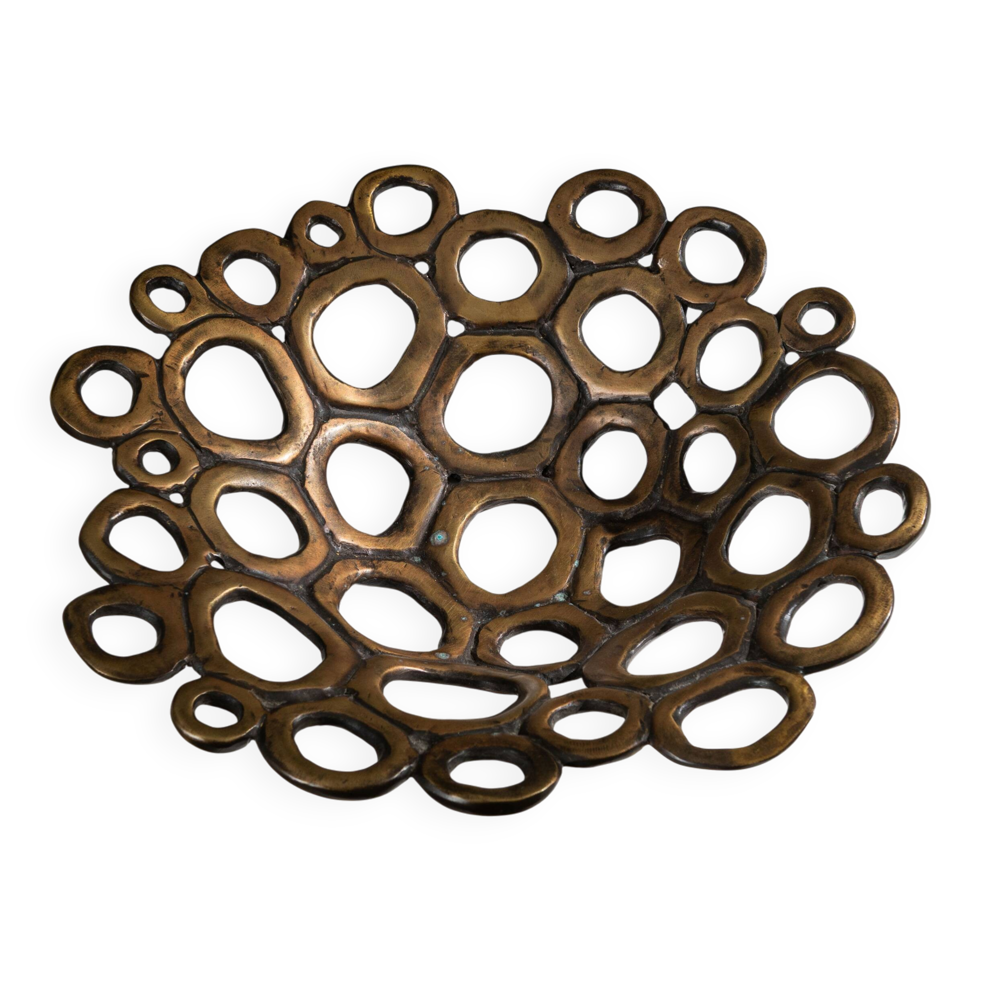 Solid brass fruitbowl