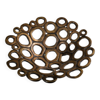 Solid brass fruitbowl