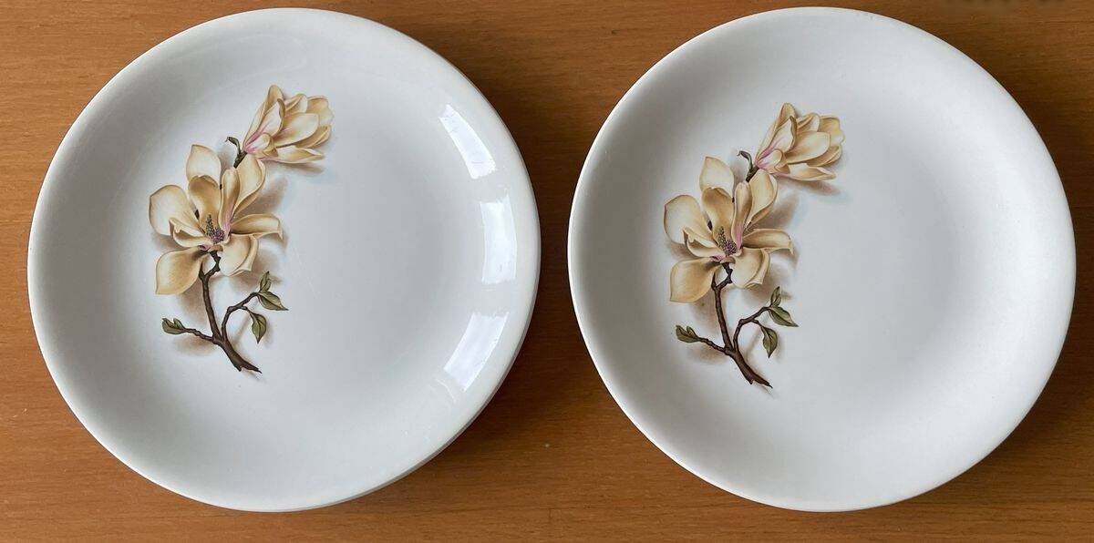 Antique cake service in Saint-Amand earthenware (Nord)