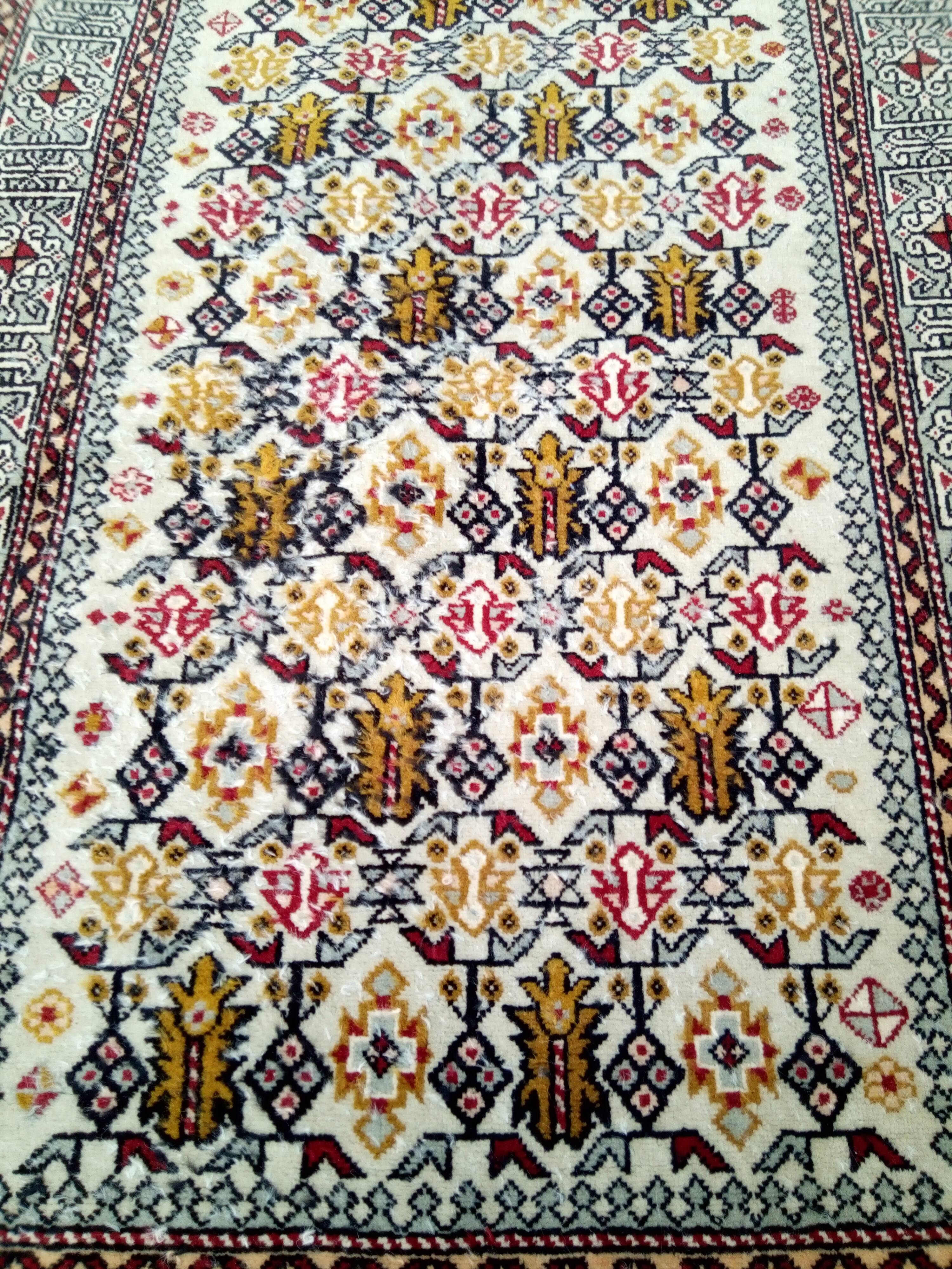 Ancient oriental carpet handmade 135 x 81cm