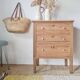 Petite commode 3 tiroirs bois brut- finition bois brut - 81 cm