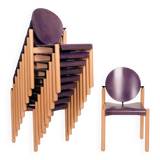 Chaise postmoderne Kush + co, lot de 10