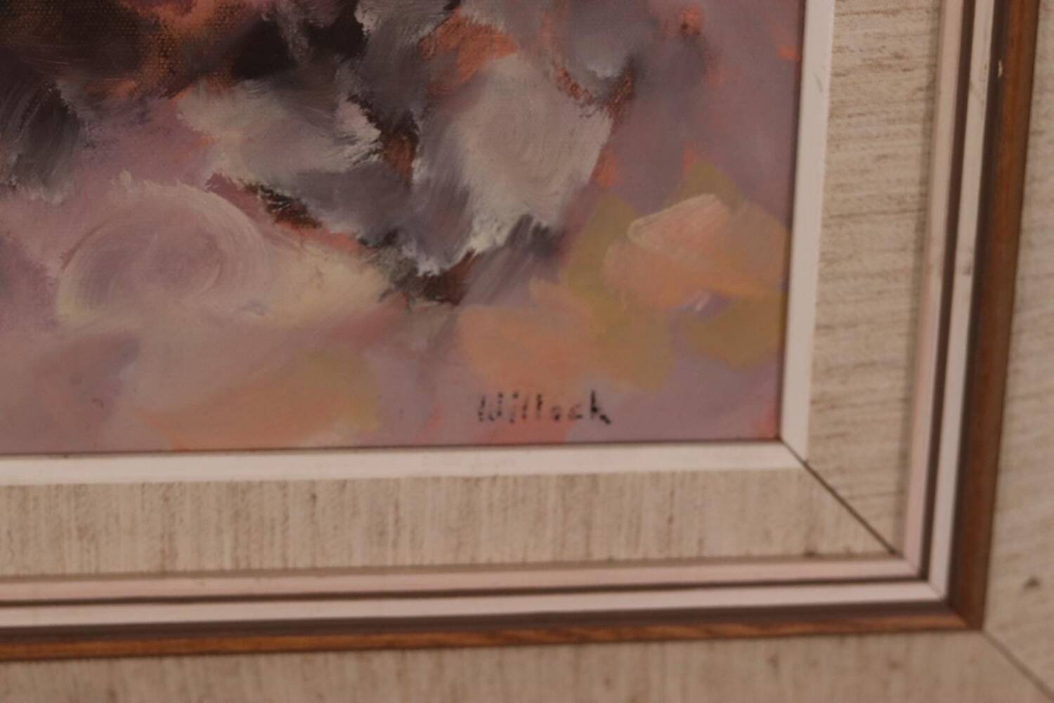 Original European Oil on Canvas – “Vase” – Signed Willack – Vintage