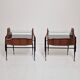 Ico Parisi Style Bedside Tables or Nightstands, Italy 1950's