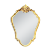 Miroir mural vintage coquille en résine dorée