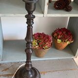 Chiseled metal lamp base