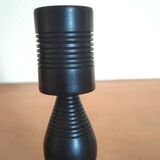 Pair of wooden candle holders design 60s 70s