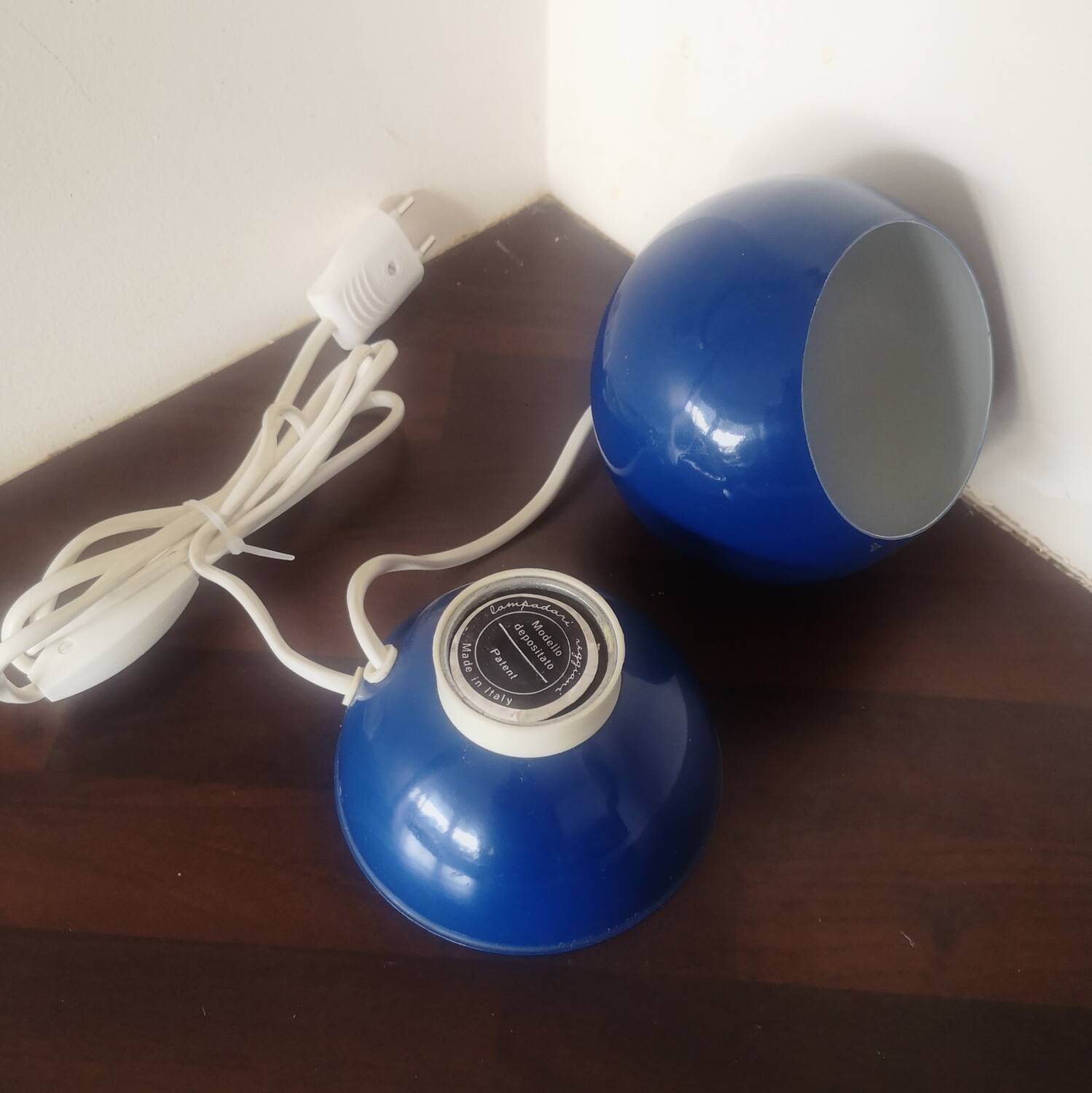 Blue Diabolo Lamp Goffredo Reggiani, Vintage Italy 60's / 70's