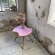 Vintage pink rattan coffee table