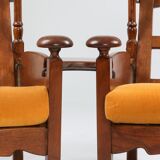 Pair of oak armchairs - 1950s