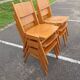 Set of 6 vintage stackable chairs