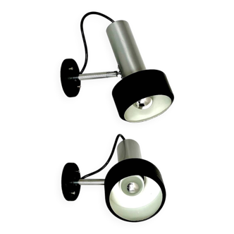 Pair of 50s Disderot Delmas spotlights in modernist style