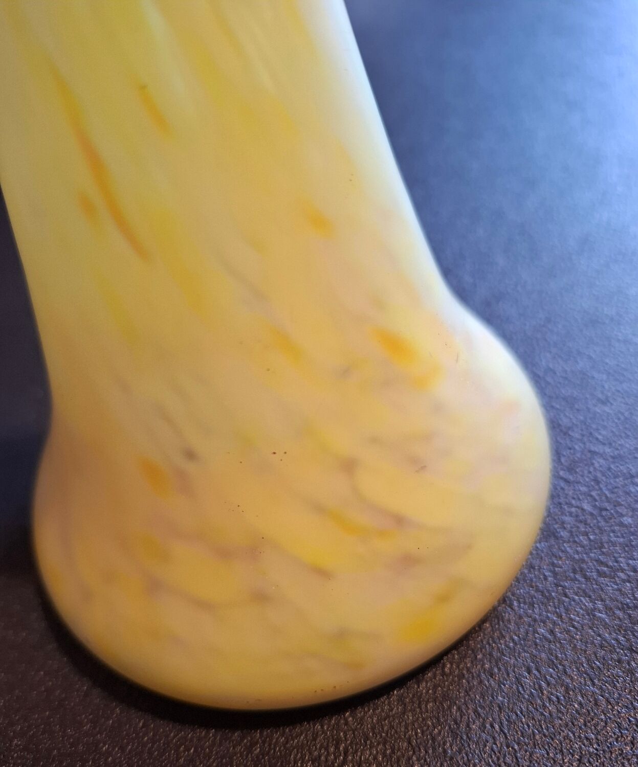 Yellow blown glass soliflore