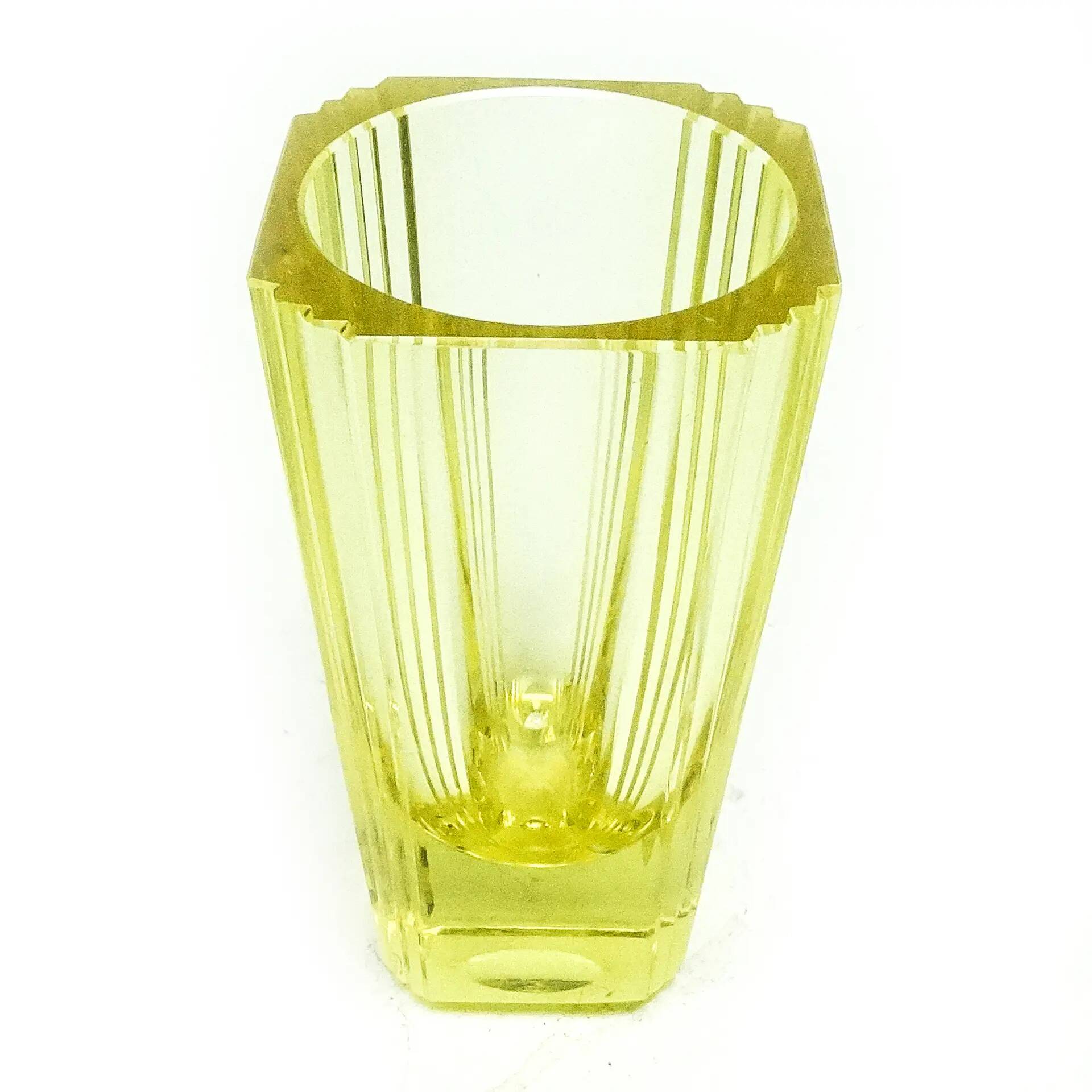 Art Deco vase, crystal, Moser, Czechoslovakia, 1930s