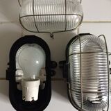 Lot of 2 industrial wall lamps