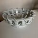 Woven basket in glazed earthenware centerpiece 1960 Provence