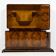 Asymmetrical Art Deco display cabinet in walnut and rosewood - 1925-1939