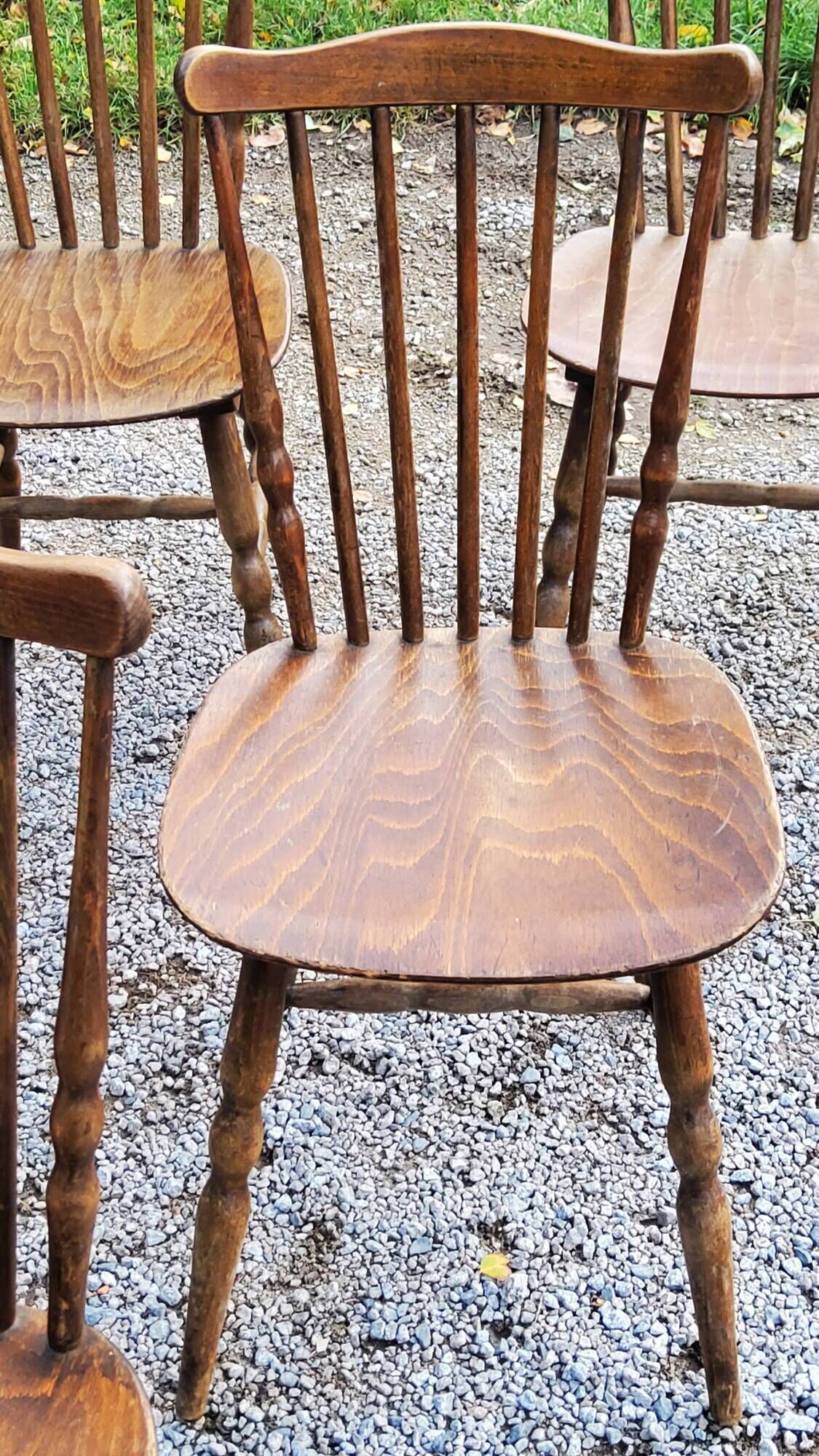 Set de 6 chaises de bistrot Baumann vintage des années 60