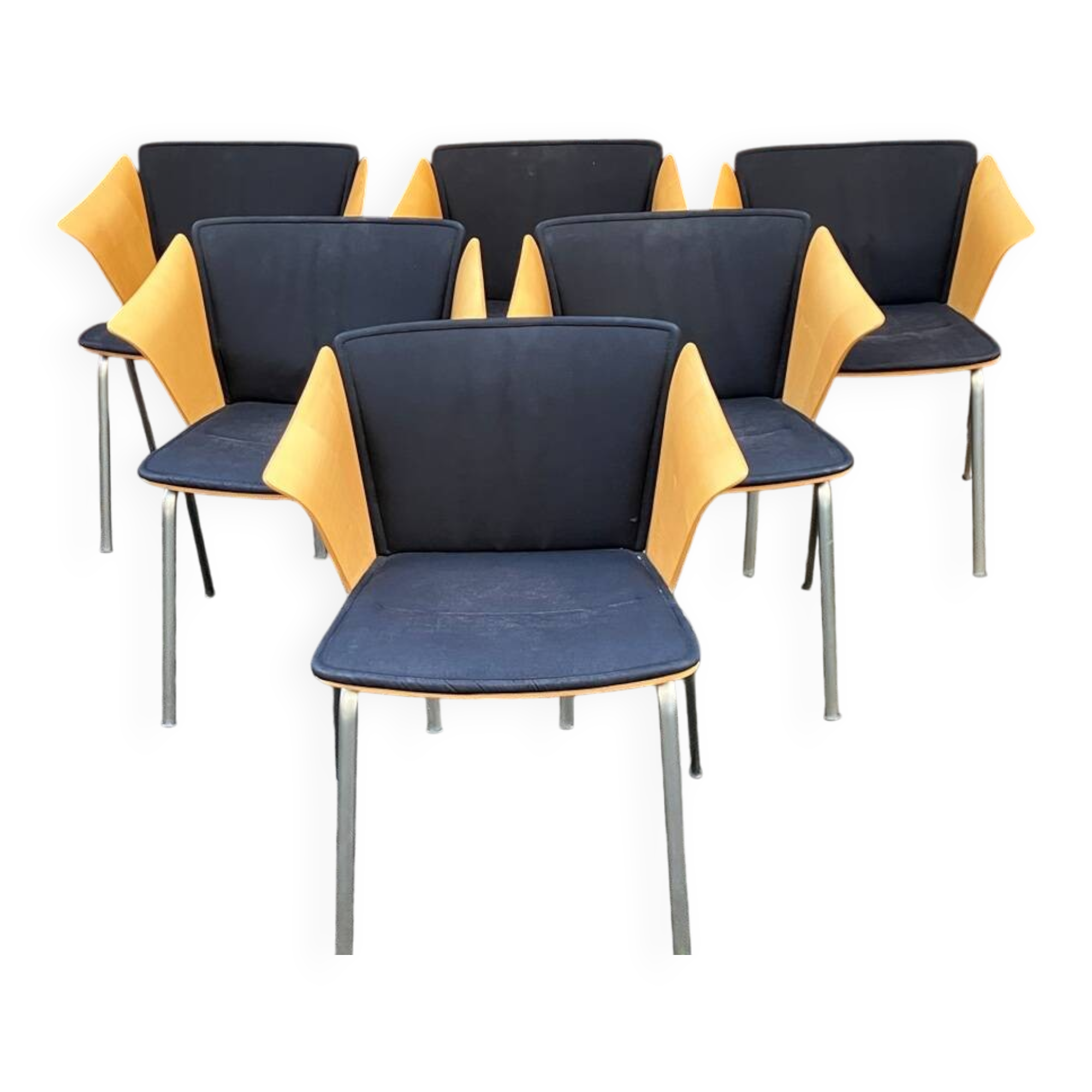 6 VM3 Vico Magistretti Chairs-Armchairs for Fritz Hansen