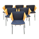 6 VM3 Vico Magistretti Chairs-Armchairs for Fritz Hansen